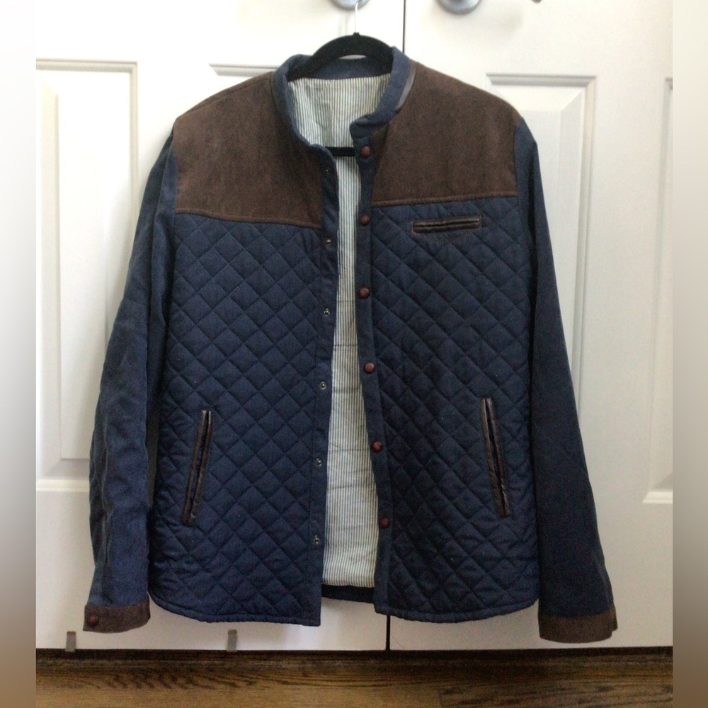 Men’s Mixed Media Snap Front lightweight Jacket